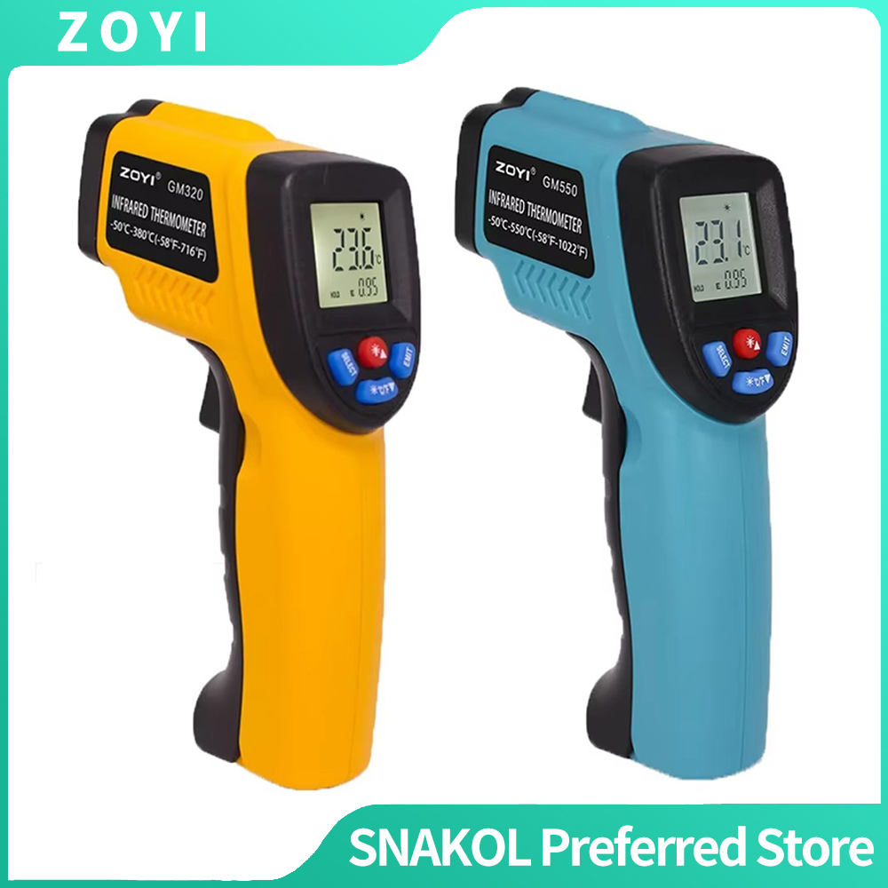 Soap Making Thermometer - เครื่องวัดอุณหภูมิอินฟราเรดแบบดิจิตอล ปืนวัดอุณหภูมิแบบไม่สัมผัส จอ LCD พร้อมไฟแบ็คไลท์ สำหรับอุตสาหกรรม