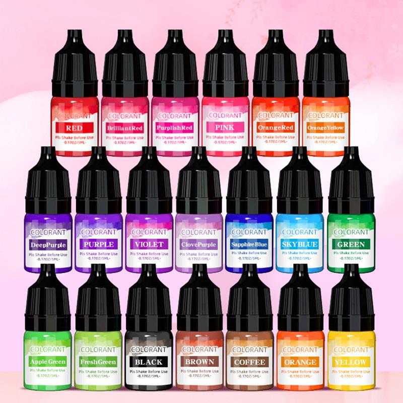 Soap Making Ingredients - 5 ml/ขวดเทียน WAX Pigment สีปลอดสารพิษถั่วเหลืองเทียน WAX
