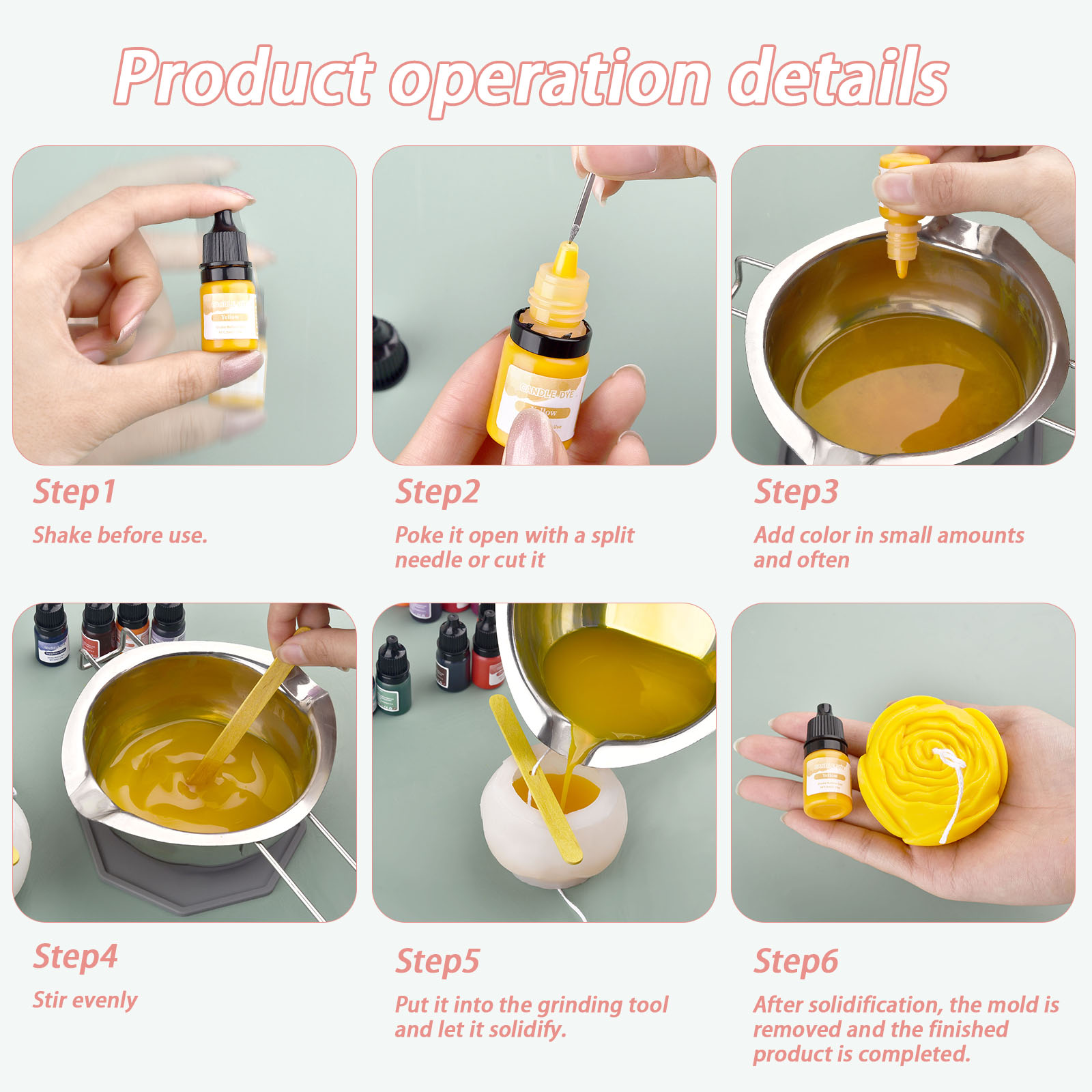5 ml/ขวดเทียน WAX Pigment สีปล - Soap Making Ingredients บทวิจารณ์และราคา